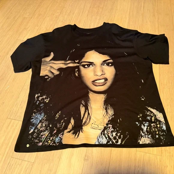 M.I.A Paper plane Supreme like Black Graphic Short Sleeve Tee - Picture 7 of 8